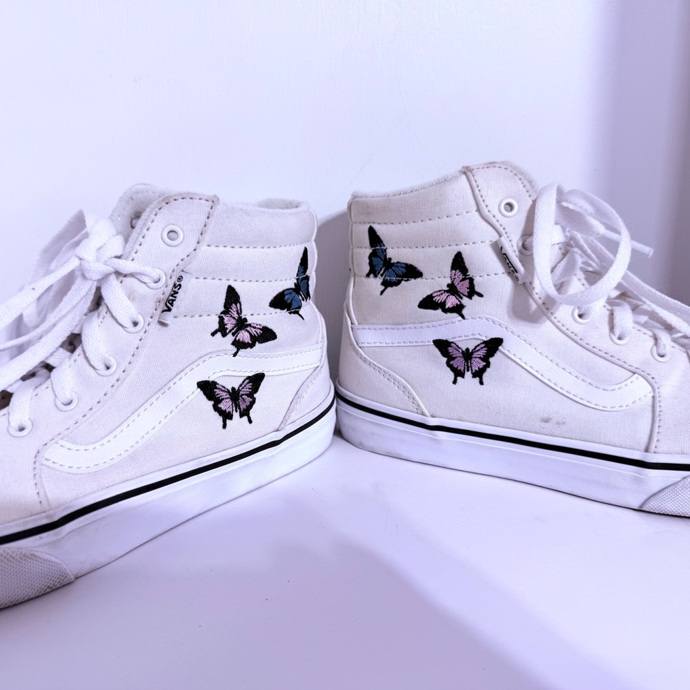 VANS Filmore Hi Embroidered Butterfly Mars Hi-Top Sneakers  youth Size 5